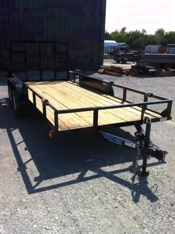 16ft JobSite Trailer Steel Frame With Wood Deck