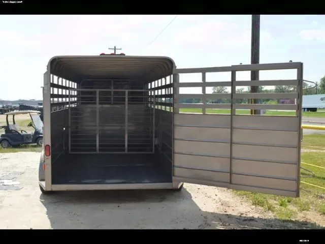 Beige 16ft Steel Livestock Trailer