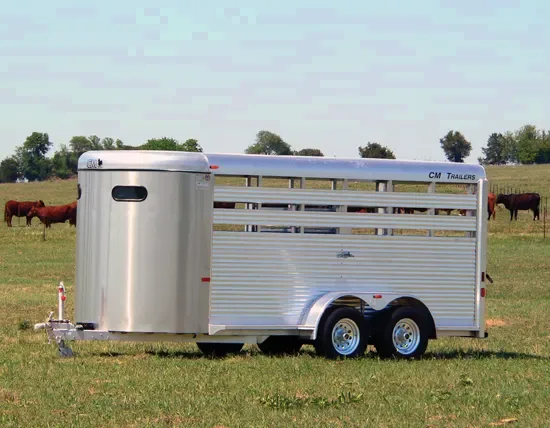 14ft All Aluminum Livestock Trailer with Rounded Front