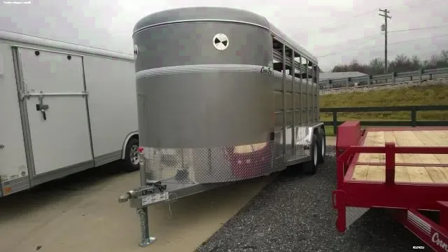 16ft Charcoal LiveStock Trailer with Rounded Front