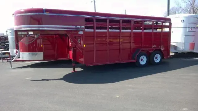 16FT Stock Trailer-RED