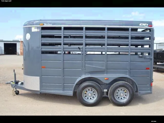 14ft Steel Bumper Pull Stock Trailer