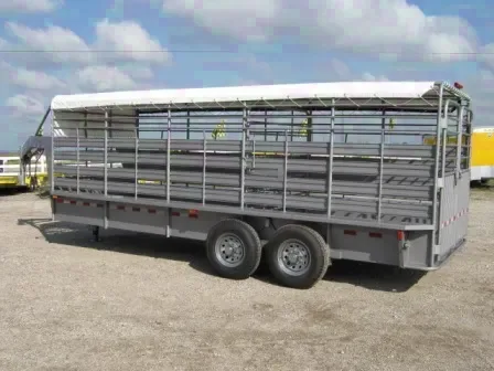 20ft GN Cattle Trailer w/7000lb Tandem Axles