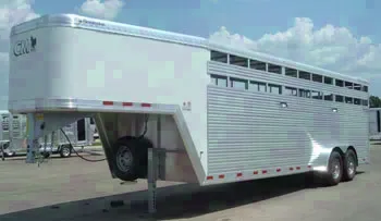 Gooseneck 24ft Aluminum Livestock Trailer