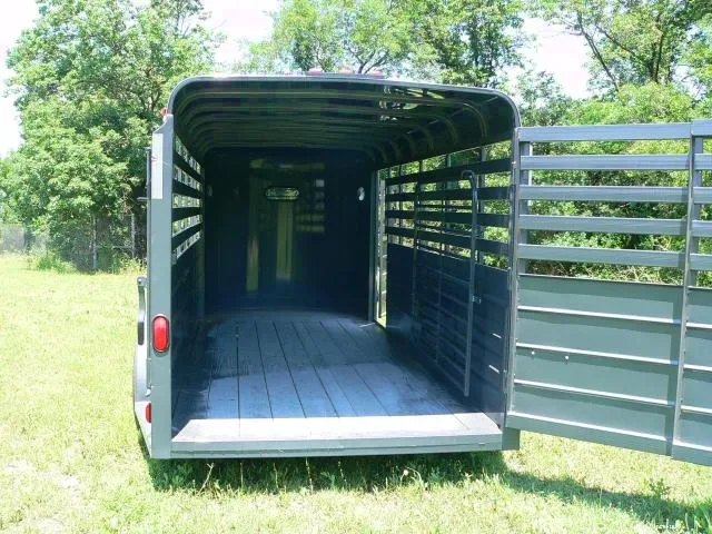 14ft Steel Bumper Pull  Livestock Trailer