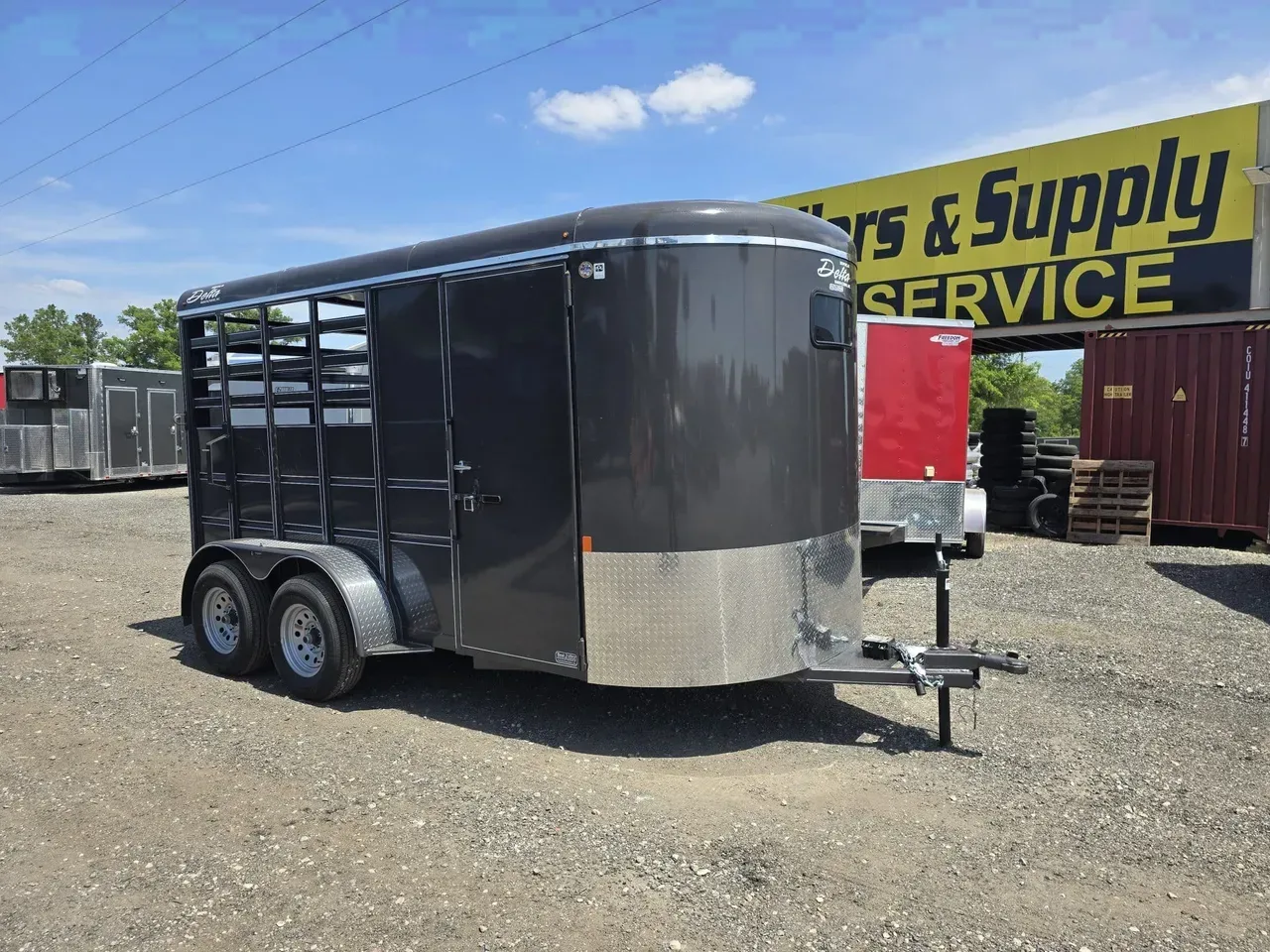 Livestock/Horse Trailer 2026 6.8X14 Delta Trailers 6’8″X14′ 500ES Combo Livestock Trailer Live Stock Horse Trailer -AGLS6814-072203 6.8 ft. x14 ft.