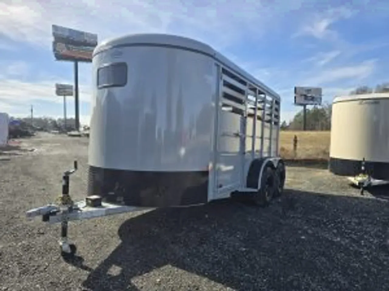 Livestock/Horse Trailer 2026 6X14 Delta Trailers 6×14 500 COMBO livestock 2 Horse Slant Load Bumper Pull Trailer