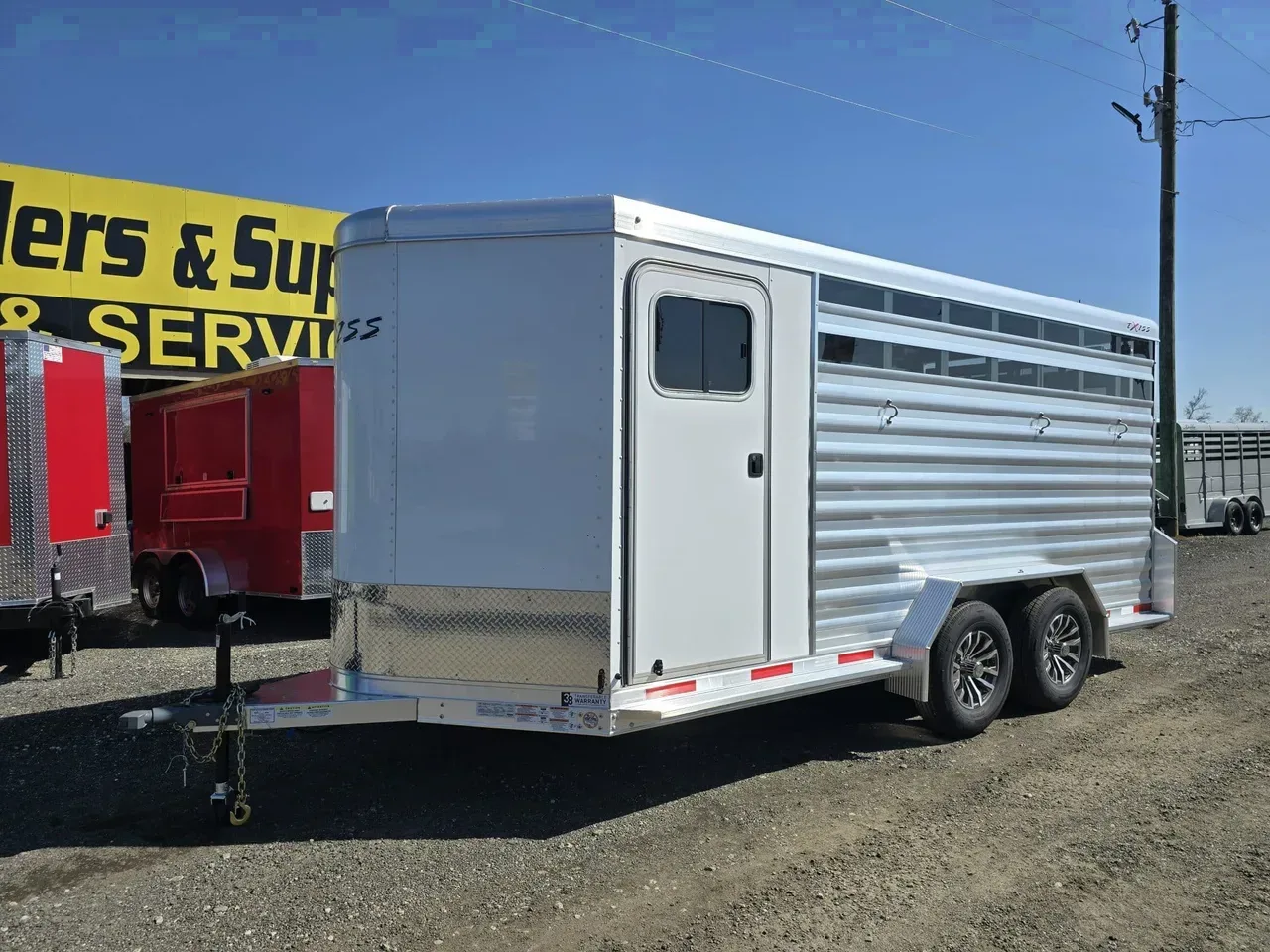 Livestock/Horse Trailer 2026 7X16 Exiss trailer 7X16 10K Aluminum Live stock Trailer -AGLS716-082264 7 ft. x16 ft.