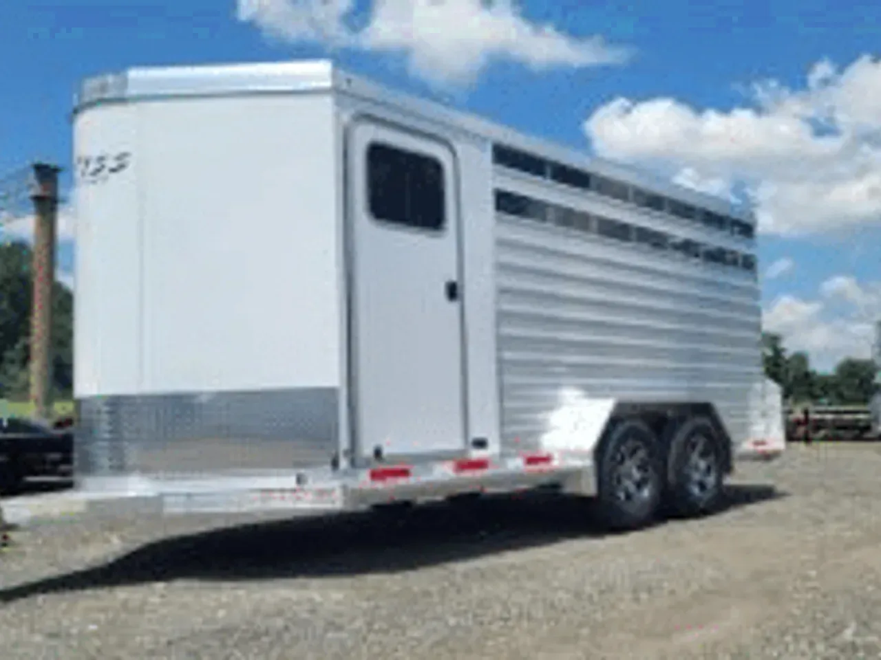 Livestock/Horse Trailer 2025 7X16 Exiss trailer 7×16 STC livestock Aluminum Bumper Pull trailer -AGLS716-STC716-082266 7 ft. x16 ft.