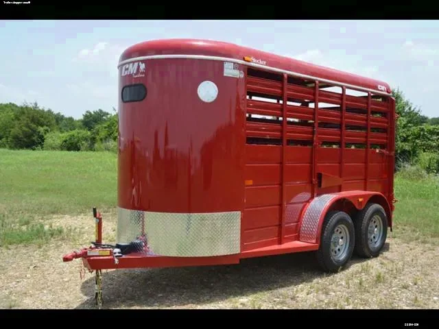 Red Tandem 3500lb Axle Stock Trailer 14ft