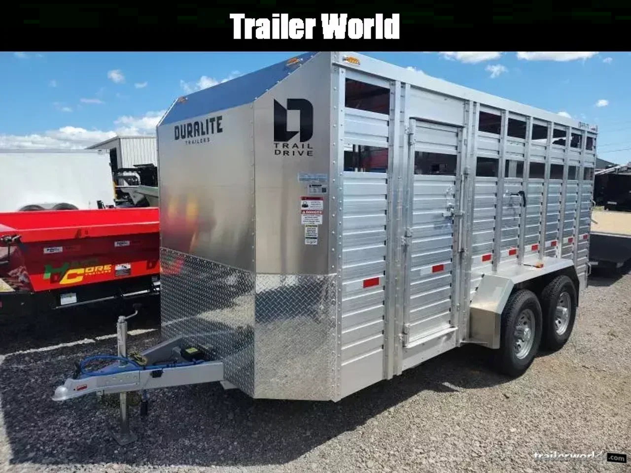842668 - 2026 Duralite Trail Drive 80" x 15' BP Aluminum Stock Trailer Cattle/Livestock Trailer