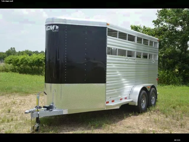 Aluminum 16ft Stock Trailer w/Black Front
