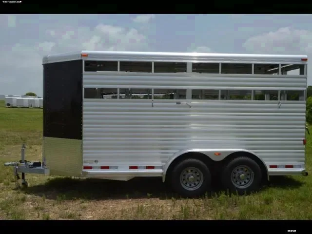 Black and Aluminum 16ft BP Stock Trailer