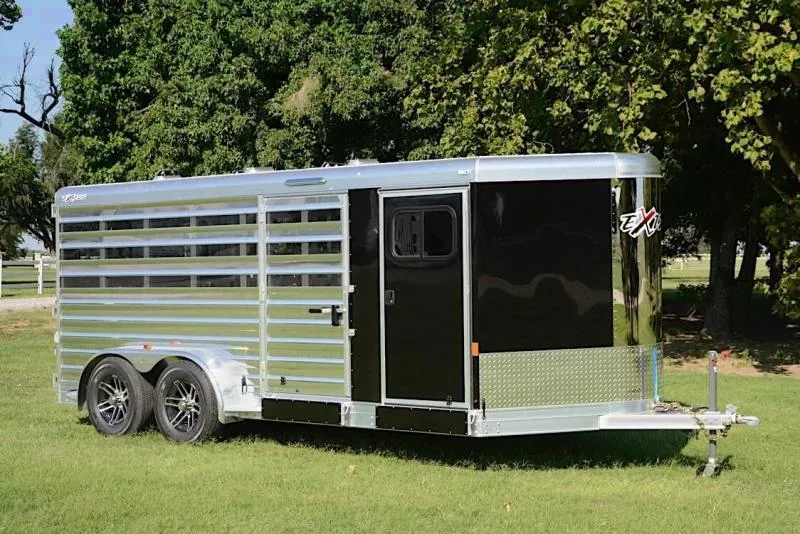 16ft BP Low Pro Black Livestock Trailer