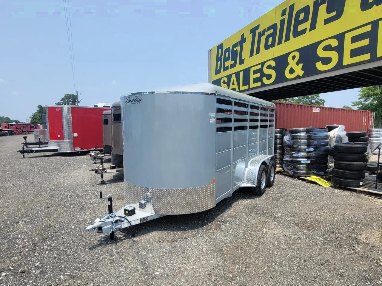 Livestock/Horse Trailer 2026 6X16 Delta Trailers 6×16′ 500 ES Livestock Bumper Pull Trailer With Ramp -AGLS616R-072193 6 ft. x16 ft.