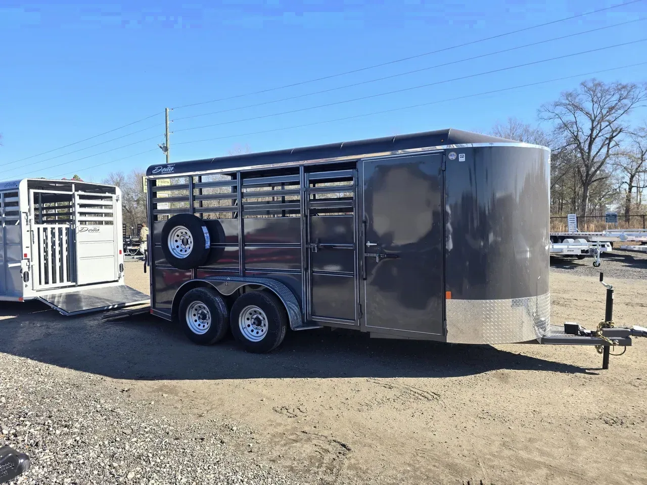 Livestock/Horse Trailer 2026 6X16 Delta Trailers 6X16 500ES 4 Section Pig Pin Livestock Trailer -AGLS616-071681 6 ft. x16 ft.
