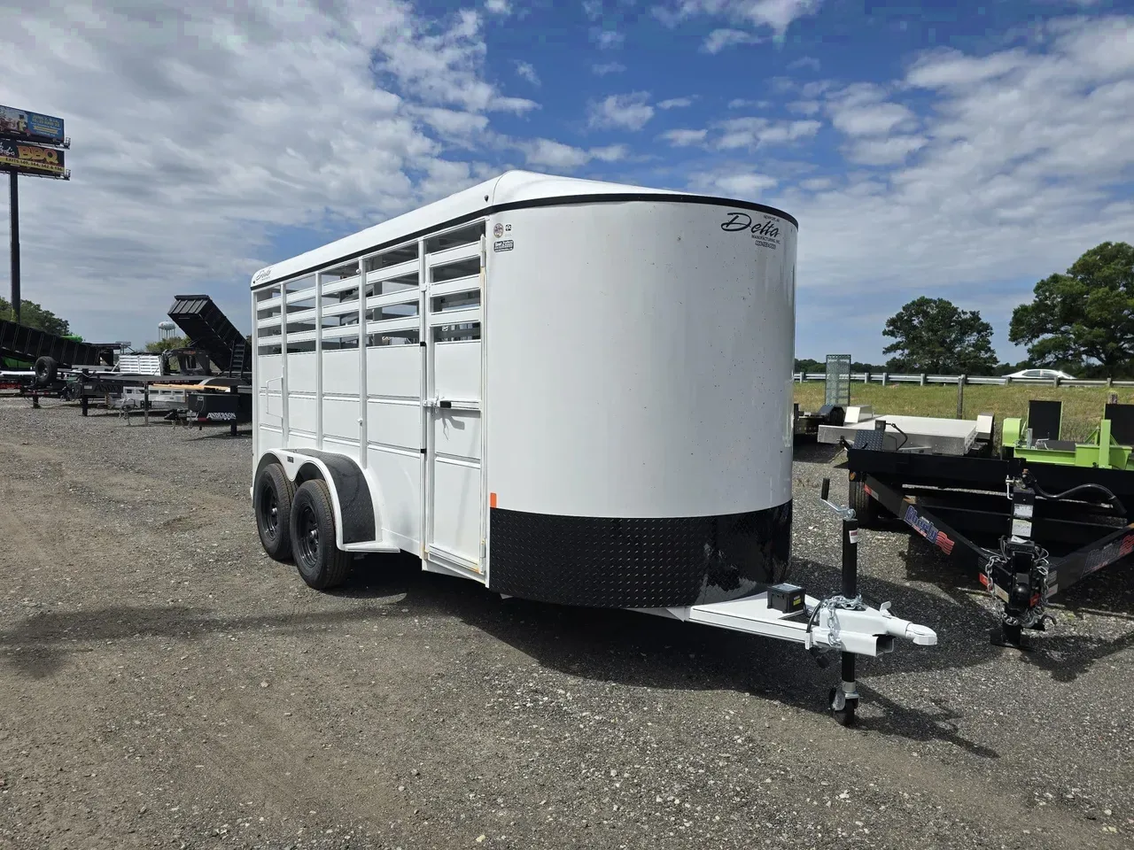 Livestock/Horse Trailer 2026 6X16 Delta Trailers 6X16 Tandem Axle 500 ES Livestock Trailer -AGLS616-072575 6 ft. x16 ft.