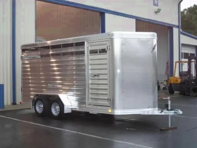 16ft Aluminum V-nose Livestock Trailer