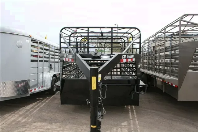 16ft Black GN Cattle Trailer w/Tandem 6000lb Axles