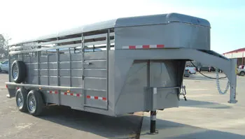 20ft Livestock Gooseneck w/High Side Panels