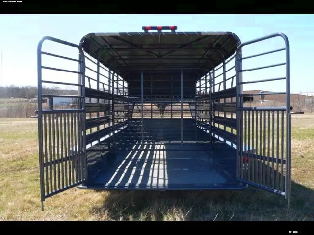 16ft Charcoal Bar Top Stock Trailer
