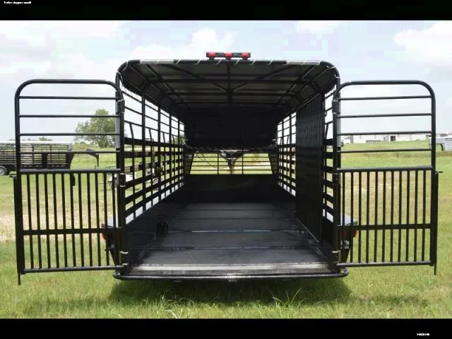Black 20ft TA Bar Top Stock Trailer