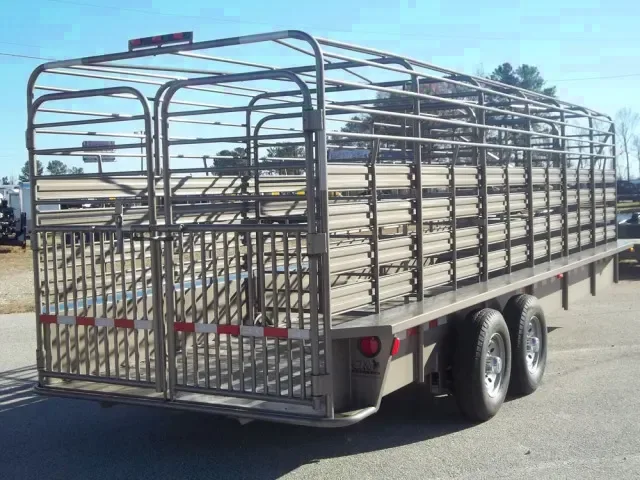 24ft Tan Gooseneck Livestock Trailer