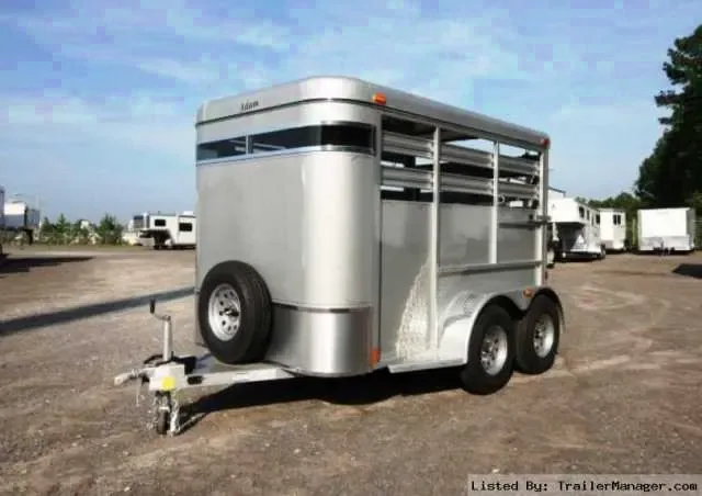 White 12ft BP Livestock Trailer