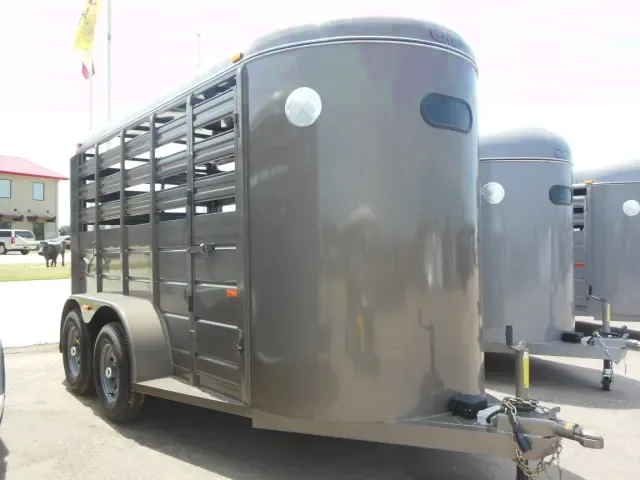 14FT Bumper Pull Gray Stock Trailer