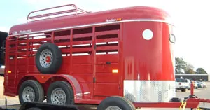 14ft Livestock trailer with hay rack