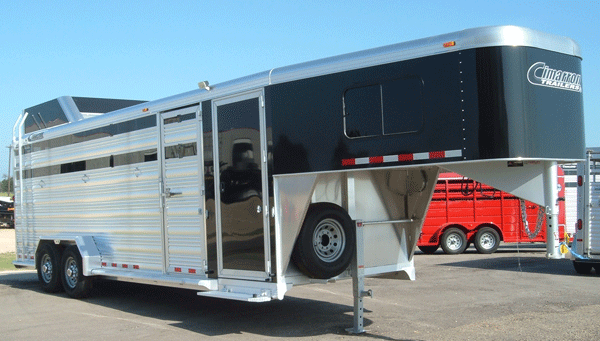 24ft Stock Combo Trailer w/Saddle Rack and Dressing Room