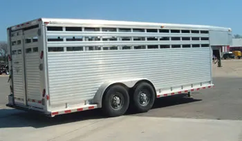 20 ft Stock Trailer w/ Center Gate, Escape Door