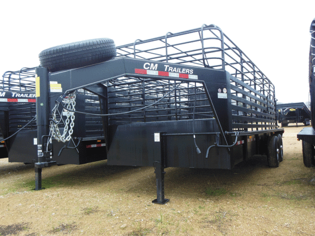 20ft Gooseneck Livestock Trailer w/Sliding Rear Gate