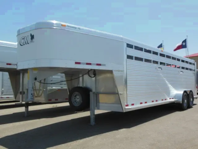 24 ft Aluminum Stock Trailer w/Electric Brakes