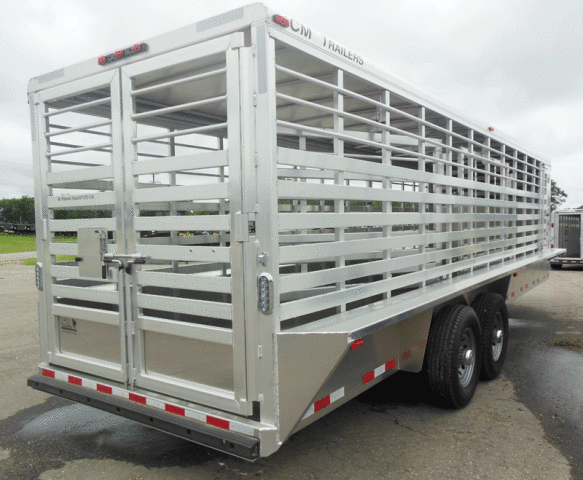 24 ft Livestock Trailer Aluminum w/Floor Mats