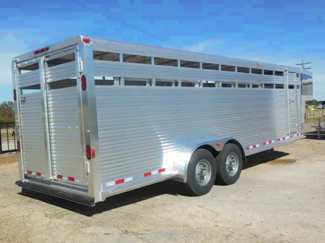 24ft Aluminum Stock Trailer w/Spare Tire