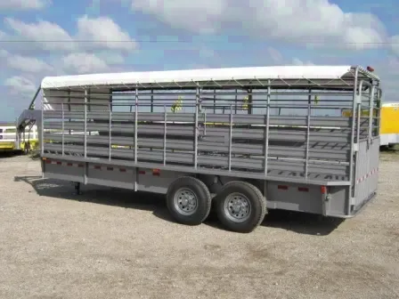 20ft Gooseneck Cattle Trailer w/Tandem 7000lb Axles