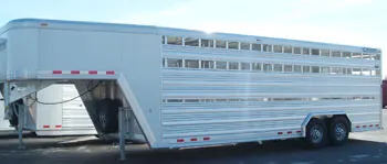 Aluminum 24ft White Cattle Trailer