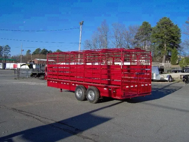 Red Gooseneck 20ft Livestock Trailer