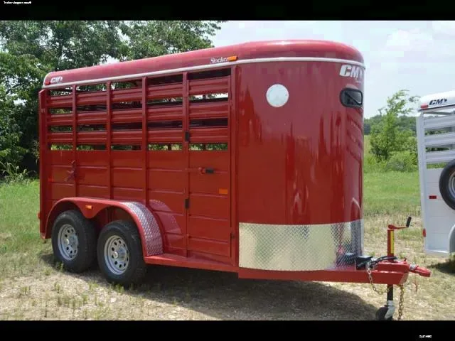 14ft Livestock Trailer Bumper Pull Red