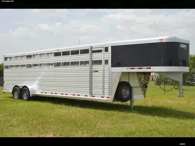 28ft Stock Gooseneck Aluminum Black Front