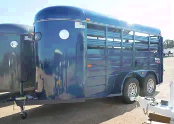 BLUE 14FT LIVESTOCK TRAILER