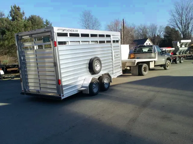 16ft Aluminum Bumper Pull Cattle Trailer