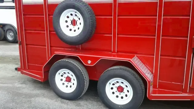 Red 16ft Cattle Trailer w/Treated Lumber Flooring