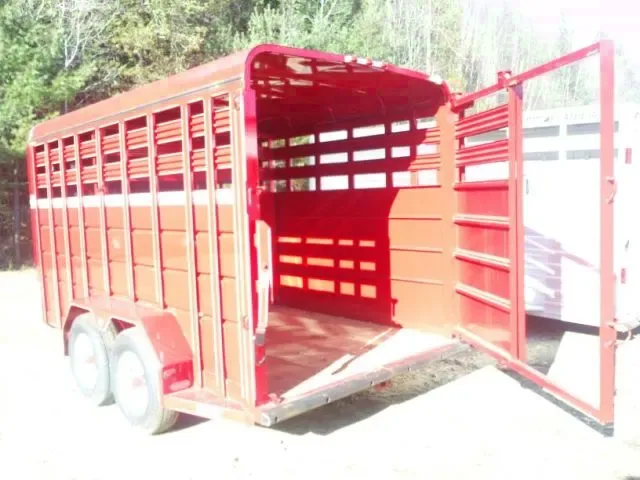 18ft Red Tandem Axle Bumper Pull  LiveStock Trailer