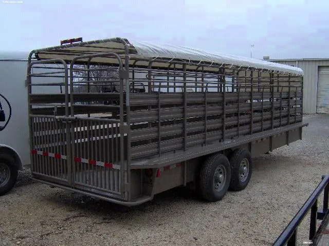Charcoal Cattle Trailer 24ft w/Tarp