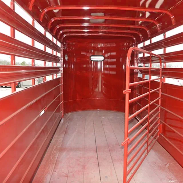 Red - 16ft Bumper Pull Livestock Trailer
