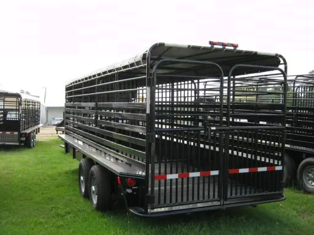 Steel 20ft Stock Trailer W/Tarp Top