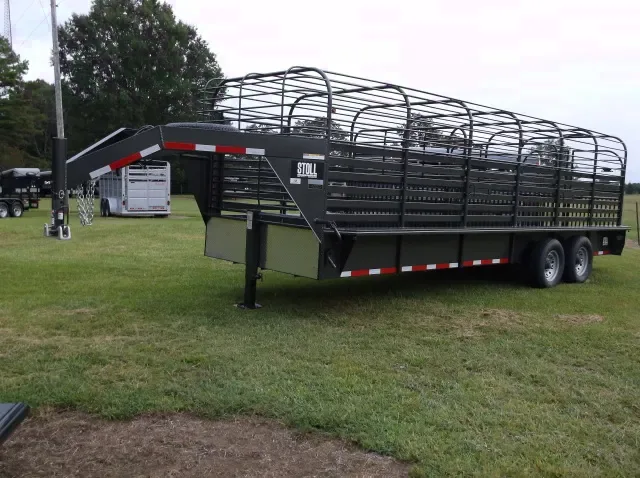 STOLL 6.8 x 24 GN. Bar Top Stock Trailer