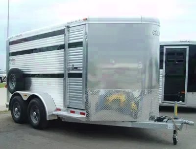 14ft Aluminum Bumper Pull Stock Trailer